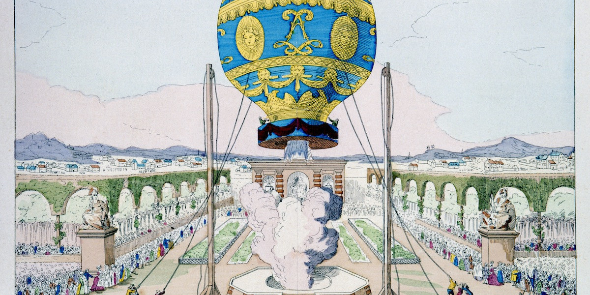 A sheep, a duck, and a rooster were the first passengers to take a trip in a hot air balloon