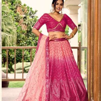 Hot Pink Chinnon Lehenga Choli Profile Picture